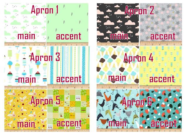 fabric selection for custom apron order