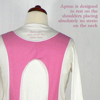Retro 50s Smock (Daisies and Pin-dots in Pink) hostess apron, H-back style doesn't touch the neck, handmade after order XS to 5X Plus Size