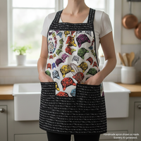 Catfinity Scrapbuster Pinafore Apron with no ties, relaxed fit smock with pockets, cat lover apron, ready to ship fits LXL/2X