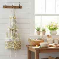 Optic Blossom Retro Chef Apron with pocket, pretty hostess apron, retro kitchen decor, typical one-size-fits-most