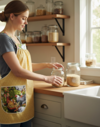 Roosters & Chicken Wire Pinafore Apron with no ties, relaxed fit smock apron with JUMBO pockets, OOAK fits L/XL/2X, ready to ship