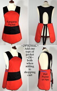 Navy Blue Polka Dot Retro 50s Smock, relaxed fit H-back apron (no ties at neck) XS to 4X made to order w/ pocket options
