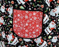XS - 5X Plus Size Cookies for Santa Pinafore with no ties, relaxed fit smock with pockets, Christmas Apron