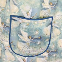 Glory to the King Pinafore with no ties, relaxed fit smock with pockets fits L/XL/2X, Christmas angels, baking apron ready to ship