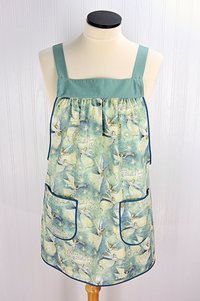 Glory to the King Pinafore with no ties, relaxed fit smock with pockets fits L/XL/2X, Christmas angels, baking apron ready to ship