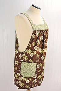 SHIPS FAST~ Grandma's House Pinafore Apron with no ties, relaxed fit smock with pockets, standard size fits L-XL-2X, ready to ship