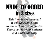Red & White Scrapbuster Pinafore, relaxed fit smock with pockets, comfortable (doesn't touch neck) made to order XS to 5X plus size