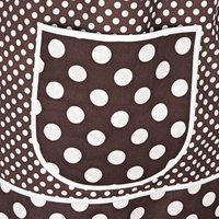 Brown & Cream Dot Pinafore with no ties, relaxed fit smock with pockets, lovely hostess apron, ready to ship fits L/XL/2X