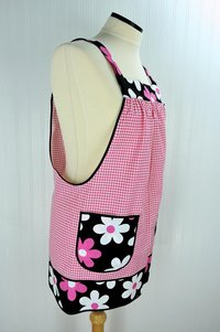 Lil Plain Jane Scrapbuster Pinafore, relaxed fit all day apron, farmhouse smock with pockets, ready to ship (L/XL/2X) SHIPS FAST