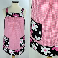 Lil Plain Jane Scrapbuster Pinafore, relaxed fit all day apron, farmhouse smock with pockets, ready to ship (L/XL/2X) SHIPS FAST