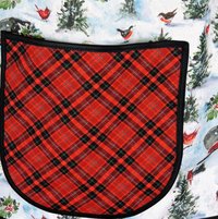 Christmas Snowman Pinafore with no ties, relaxed fit smock with pockets, Lovely Xmas Hostess Apron, made to order XS to 5X plus size