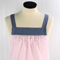 Vintage Happy Scrapbuster Pinafore with no ties (straps go straight over shoulders) relaxed fit smock with pockets, fits L/XL/2X, SHIPS NOW