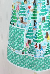 XS - 5X Gnome Wonderland Pinafore with no ties (straps go straight over the shoulders) relaxed fit smock with pockets, handmade to order