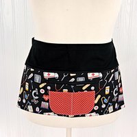 OOAK Medical Supplies Multi-Pocket Apron is great for Doctors, School Nurses, CNA, ER, Vet Techs, ready to ship, fits waists up to 40 inches