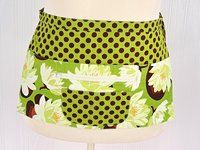 OOAK Water Lilies Multi-Pocket Apron with money pocket for vendors, servers, event planners; SHIPS FAST teacher gift fits waists up to 40"