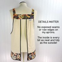 Sunflower Harvest Scrapbuster Pinafore with no ties (straps go straight over the shoulders) relaxed fit smock with pockets L/XL/2X ships now