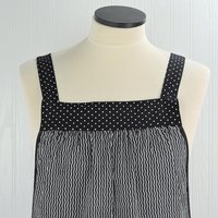 Fancy Medallion 2 Scrapbuster Pinafore with no ties (straps go straight over the shoulder), relaxed fit smock with pocket, L/XL/2X ships now