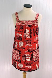 Vintage Kellogg's Cereal Pinafore with no ties, Relaxed Fit Smock with pockets, straps go straight over the shoulders, made-to-order XS- 5X