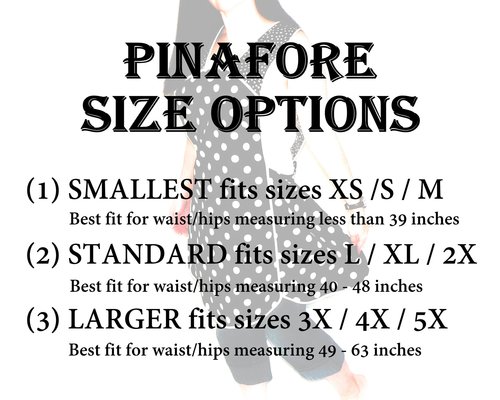 Navy Polka Dot Pinafore Apron with no ties, Relaxed Fit Farmhouse Smock with pockets,  made-to-order XS to 5X