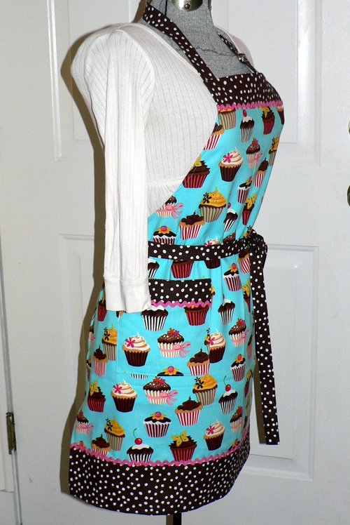 Customized Classic Chef Apron (choose your own fabrics) theme party hostess apron, traditional "one size fits most" style