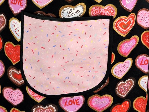 SHIPS FAST~ Sugar Cookie Pinafore Apron, relaxed fit smock with pockets fits L/XL/2X, pretty baking apron ready to ship