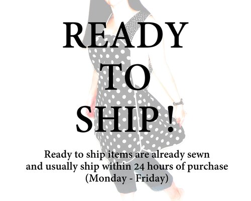 Brown & Cream Dot Pinafore with no ties, relaxed fit smock with pockets, lovely hostess apron, ready to ship fits L/XL/2X