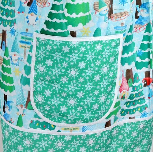 XS - 5X Gnome Wonderland Pinafore with no ties (straps go straight over the shoulders) relaxed fit smock with pockets, handmade to order