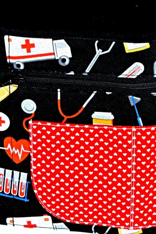 OOAK Medical Supplies Multi-Pocket Apron is great for Doctors, School Nurses, CNA, ER, Vet Techs, ready to ship, fits waists up to 40 inches