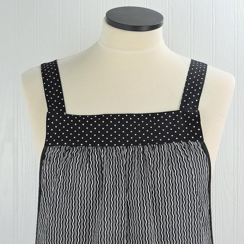 Fancy Medallion 2 Scrapbuster Pinafore with no ties (straps go straight over the shoulder), relaxed fit smock with pocket, L/XL/2X ships now