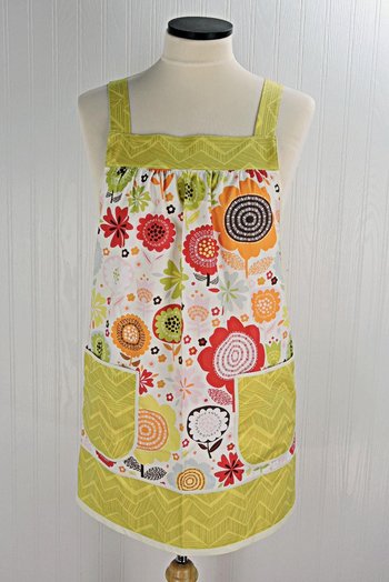 Matilda Floral Pinafore with no ties, relaxed fit smock with pockets, OOAK fall-colored apron fits L/XL/2X, ships fast